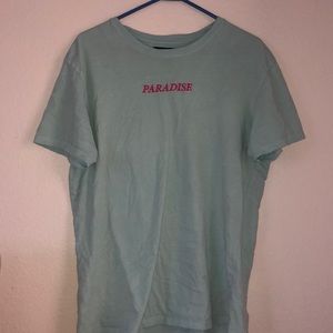 pacsun baby blue “paradise” t-shirt